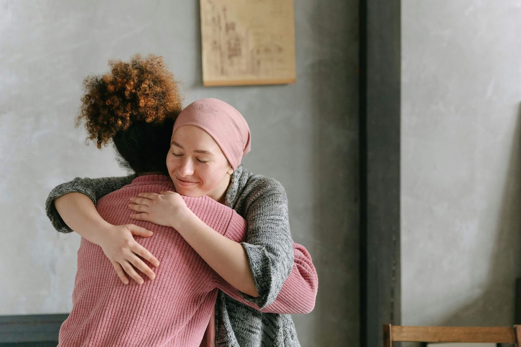 Women hugging